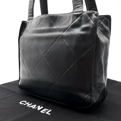 【良品】 CHANEL シャネル ハンドバッグ トートバッグ キルティング レザー 革 ラムスキン ブラック 黒色 シリアルシール ユニセックス 男女兼用 メンズ レディース