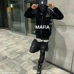 UK ドリルファッション ダメージデニム クラッシュデニム ジーンズ  腰履き 腰パン ストリート B系 ヒップホップ ラッパー トレンドのサムネイル