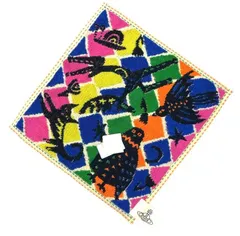 未使用 ヴィヴィアンウエストウッド ハンドタオル ミニタオル ハンカチ タオル  ブルー　イエロー　ピンク　カラフル　動物　綿　100％　コットン　鳥　猫　ネコー　レディース メンズ VivienneWestwood ヴィヴィアン