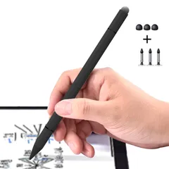 タッチペン 3in1 スタイラスペン 極細 充電不要 アイフォン ペン iPad iPhone Android タブレットPC/Mac スマホ 対応 たっちぺん イラスト ツムツム ゲーム スマートフォン ペン 磁気キャップ 高感度交換用ペン先付き(2ディスク