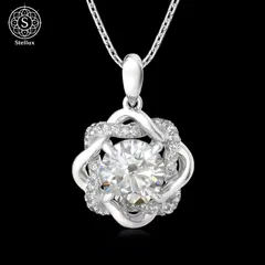 【3ctが放つ圧倒的オーラ】 3カラット モアサナイト ネックレス／GRA鑑定書／S925×18Kホワイトゴールド／大粒 3ct ペンダント／レディース ジュエリー／ギフト 人気／婚約アクセサリー／大人可愛い 高見え moissanite necklace