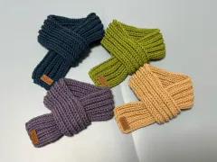 犬用マフラー ハンドメイドニット 編みマフラー