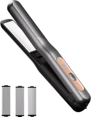 ヘアアイロン コードレス【2025最新デザイン 3WAY】コードレスヘアアイロン ミニ USB充電式 3way 3段階温度設定可能 160/180/200℃ カール&ストレート&ウエーブ 自動電源OFF 誤起動防止ロック