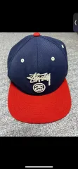 正規品 STUSSY ステューシー スナップバック ネイビー レッド