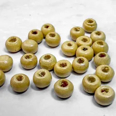 ＊100個＊ ウッドビーズ 天然木 ビーズ 5.5 mm アイボリー マクラメやネックレス作りに ハンドメイドパーツ bz306