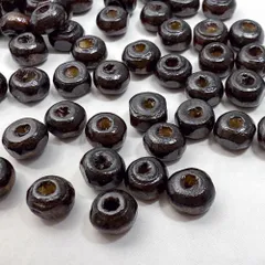 ＊100個＊ ウッドビーズ 天然木 ビーズ 4~5x3mm マクラメやネックレス作りに ハンドメイドパーツ bz307