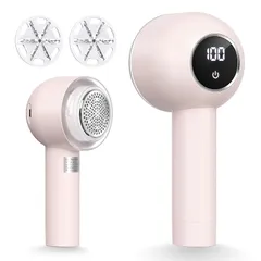 BCQ 毛玉取り 電動 けだまとり 【2025年アップグレード版】 高速回転する6枚刃 3段階調節 LEDディスプレイ 省エネ 毛玉取り器 USB充電+コードレス式 毛玉クリーナー ワンボタン操作 粘着クリーナー内蔵 セキュリティーロック 軽量 コンパクト 低