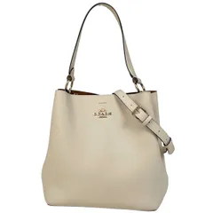 コーチ COACH ロゴ ハンドバッグ 2WAY ショルダーバッグ 2wayバッグ レザー アイボリー 91122 レディース 【中古】