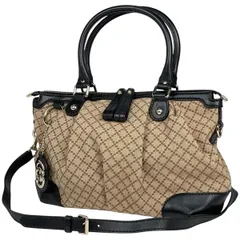 グッチ GUCCI ディアマンテ スーキー ハンドバッグ 2WAY ショルダーバッグ ハンドバッグ キャンバス ブラウン ブラック 247902 レディース 【中古】