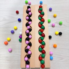 4個セット】ビー玉転がし くねくねスロープ ピタゴラスイッチ 知育玩具