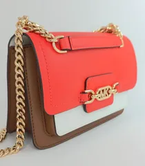 マイケル・コース ヘザー エクストラスモール クロスボディバッグ – オプティックオレンジマルチ