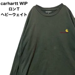 カーハート carhartt WIP Work in progress AMERICAN SCRIPT T-SHIRT ロングスリーブ アメリカン スクリプト Tシャツ 長袖 ロゴ 刺繍 ヘビーウェイト　フェード