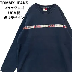 TOMMY JEANS  トミージーンズ　スウェット フラッグロゴ　USA製　希少デザイン