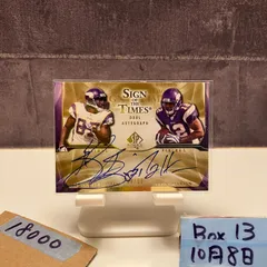 2009 Upper Deck SP Authentic Bernard Berrian Percy Harvin 34/50 直筆サインカード Minnesota Vikings Sign of the Times カード