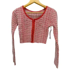 スライ SLY 24AW GLITTER JQ グリッター ジャガード カーディガン レディース FREE 