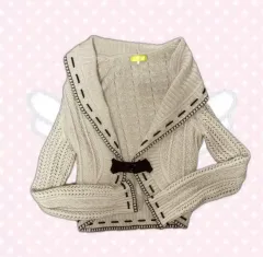 アクシーズファム系 姫ギャル 森ガール フリル ボタン ニットカーディガン