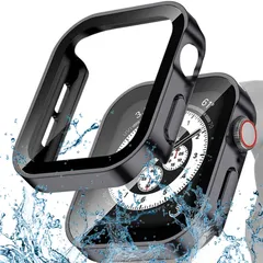 【数量限定】対応 対応 防水 10 3D直角エッジ 11 一体型 Series PC+ガラス素材 カバー カバー 保護カバー watch ガラスフィルム apple キズ防止 アップルウォッチ 指紋防止 アップルウォッチ 軽量 (42mm) 新デザイン ケース