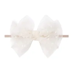 【新着商品】髪飾り ドレスアップコレクション 女の子 ヘアアクセサリー リボン Skinny ベビー 締め付けない ヘアバンド Oatmeal ベビーブリング bling] [baby