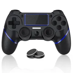ps4コントローラー FPS ps4コントローラー Bluetooth5.0無線接続 フリーク付き 600mAh大容量電池 ゲームパッド PS4/PS4 Pro/Slim/PC対応 イヤホンジャック付き 快適されたボタン モーションセンサーと振動機能ある  1