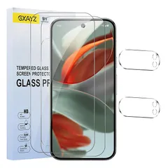 【2+2枚】「日本旭硝子 硬度9H」ガラスフィルム Google Pixel 9 Pro 5G 用 フィルム 保護フィルム 強化ガラス 液晶画面保護，高透過率/気泡ゼロ，指紋防止/衝撃吸収機能付保護、簡単貼り付けガイド枠付き