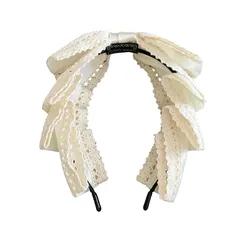 【新品】 ロリータ レース レディース カチューシャ フリル ヘアバンド ゴスロリ リボン 蝶結び コスプレ 髪飾り ヘアアクセサリー かわいい 萌え キュート メイドカフェ おしゃれ【J's select】 (white) 1