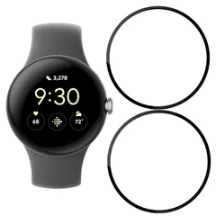 【2枚セット】KPNS 日本素材製 強化ガラス Google Pixel Watch 3 45mm 用 ガラスフィルム ケース 保護 強化ガラス
