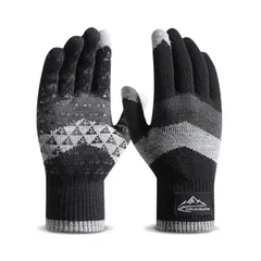 【在庫セール】防寒 厚手 防寒 防風 保温性が高い 二重構造 アウトドアグローブ 自転車 裹起毛 滑り止め設計 バイク 汎用 ニット手袋 山登り スマホ対応 ニットグローブ 散歩 メンズ 手袋