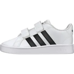 [アディダス] スニーカー キッズ グランドコート 男の子 女の子 12~16cm フットウェアホワイト/コアブラック/フットウェアホワイト(EF0118) 13.0 cm [フットウェアホワイト/コアブラック/フットウェアホワイト] [13.0 cm]