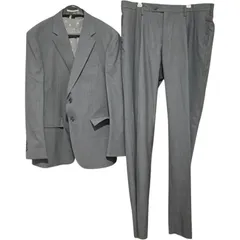 Z1609オリヒカ　ORIHICA 3点セット ビジネススーツ スーツ メンズ 5B 大きいサイズ グレー ストライプ