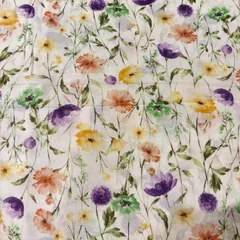 白花柄　生地幅×100