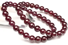 透過性あり◇インド産 ガーネット　9mm　ブレスレット 1個売り パワーストーン 天然石 _B1527-9