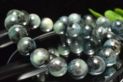 金属シラー◇南アフリカ産 ブラックアクアマリン　11.5mm　ブレスレット 1個売り パワーストーン 天然石 _BG6154-115
