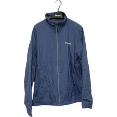 Z1609コロンビア/Columbia ブルゾン ジャケット ジップアップ サイズＬ  メンズ ネイビー 紺色 ナイロン