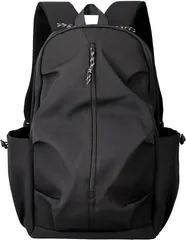 NobleTicks リュックサック 旅行用リュック リック パソコンが入るリュック a4サイズが入る 通勤 通学 (ブラック,  ミディアム)