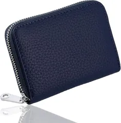 NobleTicks クレカケース カード 財布 カードケース じゃばら 収納 クレジットカードケース カード入れ ミニ財布 大容量 スキミング防止 本革 (ネイビー)