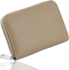 NobleTicks クレカケース カード 財布 カードケース じゃばら 収納 クレジットカードケース カード入れ ミニ財布 大容量 スキミング防止 本革 (ベージュ,  コンパクト)