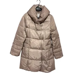 Z1609ROPE ロペ ショールカラー ダウンコート ロングダウンジャケット ダウンジャケット フードなし レディース38 ゴールド