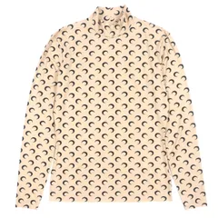 未使用品▼MARINE SERRE BORDERLINE  マリーンセルボーダーライン 24SS MTS002 ボトルネック 長袖Ｔシャツ ベージュ M 正規品 メンズ 未使用品▽MARINE SERRE BORDERLINE マリーンセルボーダーライン 24SS