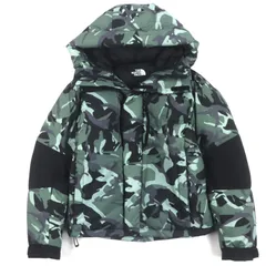美品▼THE NORTH FACE ザ・ノースフェイス ND91951 Novelty Baltro Light Jacket GORE-TEX  迷彩柄 ロゴ刺繍 フーデッド ダブルジップアップ ダウンジャケット グリーン ブラック S 正規品 メンズ