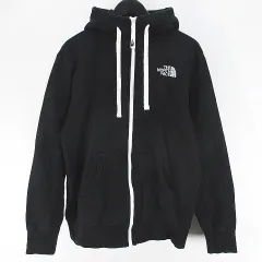 ザノースフェイス THE NORTH FACE NT11930 リアビュー フルジップ フーディー 長袖 パーカー ジャケット M 黒系 ブラック ロゴ 刺繍 裏起毛 リブ