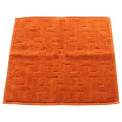 HERMES (エルメス) カレ タオル ステアーズ コットンハンドタオル オレンジ FD2747