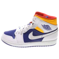 NIKE (ナイキ) AIR JORDAN 1 MID エアジョーダン 1 ミッドカットスニーカー ホワイト/ネイビー US10/28cm 554724-174