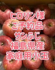 ヒロリン様　ご予約品　サンふじ　福島県産　家庭用傷害果　小玉　10kg