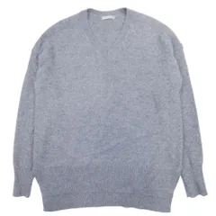 新品同様 20aw theory luxe セオリーリュクス カシミヤ セーター ニット トップス プルオーバー 長袖 Vネック 38 グレー レディース 古着 中古 USED