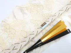 【一輝堂】和装小物 帯締め帯揚げセット 礼装用 平組 金糸 絞り 末広付 帯締 帯揚 25w11-13551