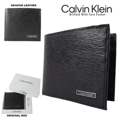 CALVIN KLEIN コインポケット 二つ折り 財布 本革 ギフトに 正規 二つ折り 財布 ウォレット レザー 本革 プレゼント ギフト クリスマス 入学祝 卒業祝 誕生日 黒財布 フォーマル