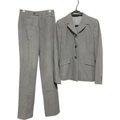 Z1608COMME ÇA DU MODE コムサデモード パンツスーツ グレー レディースM S テーラードジャケット 三つボタン