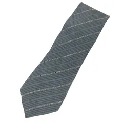 イッセイミヤケデザインスタジオ im ISSEY MIYAKE DESIGN STUDIO 80-90s 斜線シャドーストライプ シルク ネクタイ ネイビー/ホワイト/ブラック メンズ 表記無 