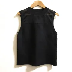 未使用 25SS GRACE CONTINENTAL グレースコンチネンタル シアーグロスニット トップ 0125243215 サイズ36 ブラック レディース 古着 中古 USED