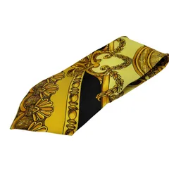 定価50万★極美品★ヴェルサーチワンピースGianniVersaceヴィンテージ VERSACE 美品 ヴェルサーチ メデューサ ベルトプリント ドレス